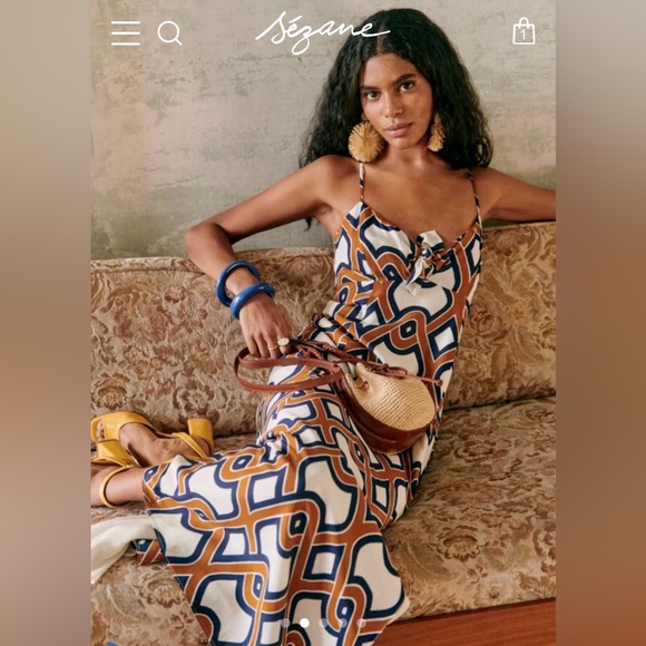 Sezane Editions …Prom Glam!
70s Glam Lois dress, Geometric Maxi
Size 34🪩 - Picture 3 of 16